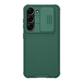   Nillkin Samsung S23 Plus NILLKIN CAMSHIELD PRO szilikon telefonvédő ütésállóság, csíkos, SÖTÉTZÖLD