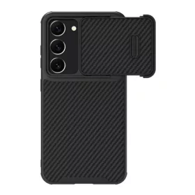   Nillkin Samsung S23 NILLKIN SYNTHETIC FIBER S műanyag telefonvédő környezetbarát, karbon minta, FEKETE