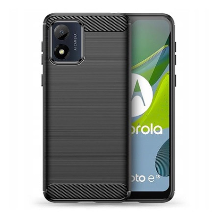 Gigapack Motorola Moto E13 Gigapack szilikon telefonvédő ütésállóság, karbon minta, FEKETE