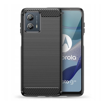 Gigapack Motorola Moto G53 Gigapack szilikon telefonvédő ütésállóság, karbon minta, FEKETE