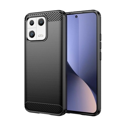 Gigapack Xiaomi 13 Gigapack szilikon telefonvédő ütésállóság, karbon minta, FEKETE