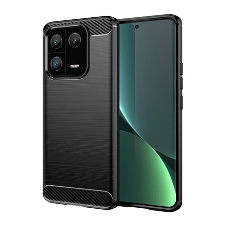 Gigapack Xiaomi 13 Pro Gigapack szilikon telefonvédő ütésállóság, karbon minta, FEKETE