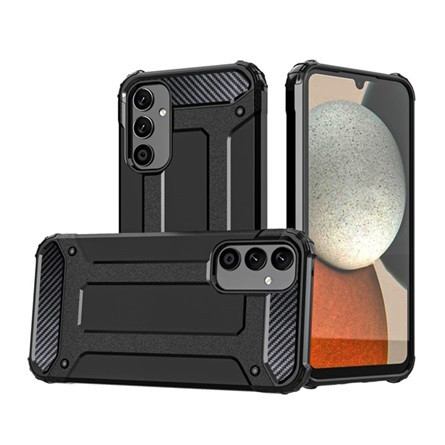 Gigapack Samsung A34 5G Gigapack Defender szilikon telefonvédő ütésállóság, fémhatás, FEKETE