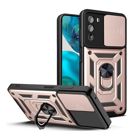 Gigapack Motorola Moto G82 Gigapack Defender szilikon telefonvédő ütésállóság, kameravédő, ROZÉARANY