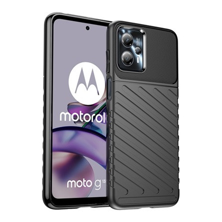 Gigapack Motorola Moto G23 Gigapack szilikon telefonvédő ütésállóság, dombor minta, FEKETE