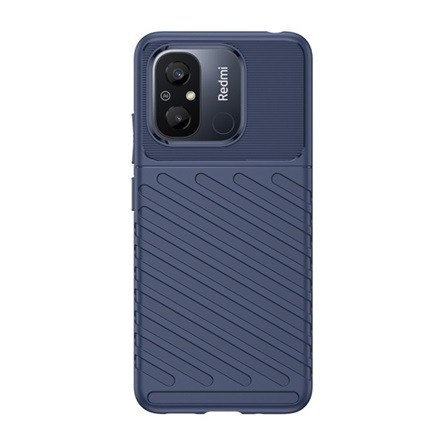 Gigapack Redmi 12C Gigapack Szilikon telefonvédő ütésállóság, dombor minta, SÖTÉTKÉK