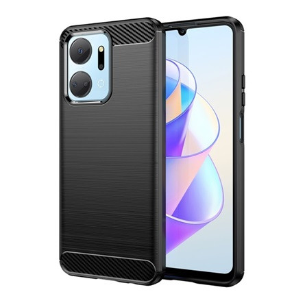 Gigapack Honor X7a Gigapack szilikon telefonvédő ütésállóság, karbon minta, FEKETE