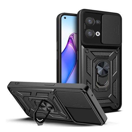 Gigapack Oppo Reno 8 Gigapack Defender szilikon telefonvédő ütésállóság, kameravédő, FEKETE