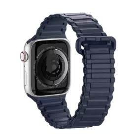   Dux Ducis Apple Watch Series 10 42mm DUX DUCIS pótszíj egyedi méret, mágneses, SÖTÉTKÉK