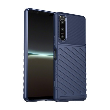 Gigapack Sony Xperia 5 IV Gigapack szilikon telefonvédő ütésállóság, dombor minta, SÖTÉTKÉK
