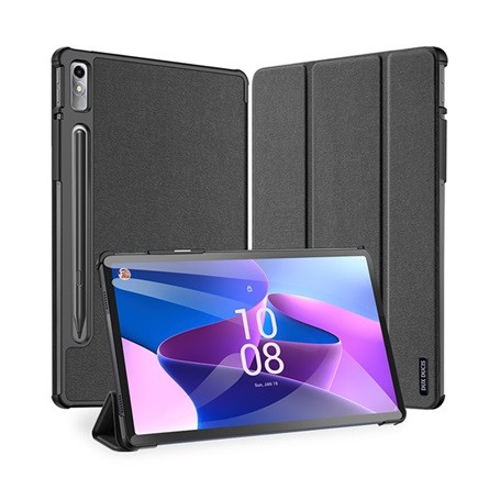 Dux Ducis Lenovo Tab P11 Pro Gen2 DUX DUCIS DOMO tok álló, bőr hatású aktív, textil minta, FEKETE