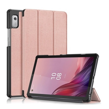 Gigapack Lenovo Tab M9 Gigapack Tok álló, bőr hatású aktív FLIP, asztali tartó, ROZÉARANY