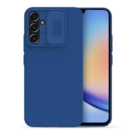 Nillkin Samsung A34 5G NILLKIN CAMSHIELD szilikon telefonvédő ütésállóság, csíkos, SÖTÉTKÉK