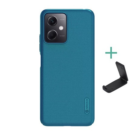Nillkin Xiaomi Poco X5 5G NILLKIN SUPER FROSTED műanyag telefonvédő gumírozott, érdes felület + asztali tartó, SÖTÉTKÉK