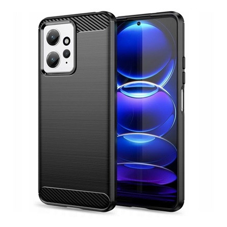 Gigapack Redmi Note 12 4G Gigapack Szilikon telefonvédő ütésállóság, karbon minta, FEKETE