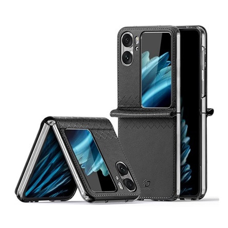 Dux Ducis Oppo Find N2 Flip DUX DUCIS BRIL műanyag telefonvédő ütésállóság, rombusz, FEKETE