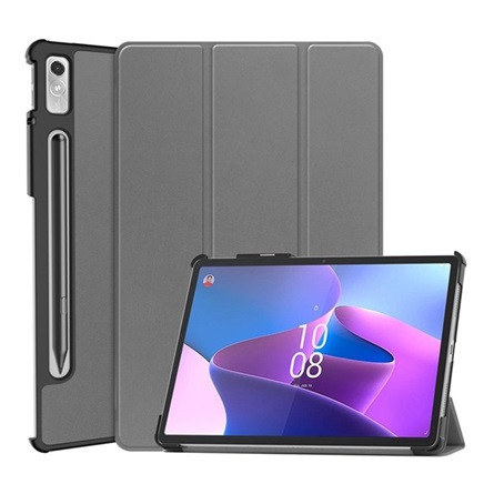 Gigapack Lenovo Tab P11 Pro Gen2 Gigapack Tok álló, bőr hatású aktív FLIP, ceruza tartó, SÖTÉTSZÜRKE