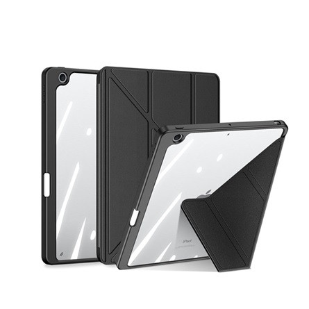 Dux Ducis IPAD 10.9 (2022) DUX DUCIS MAGI ORIGAMI tok álló, bőr hatású aktív FLIP, ceruza tartó, FEKETE