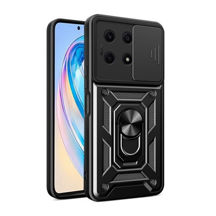 Gigapack Honor X8a Gigapack Defender szilikon telefonvédő ütésállóság, kameravédő, FEKETE
