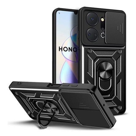 Gigapack Honor X7a Gigapack Defender szilikon telefonvédő ütésállóság, kameravédő, FEKETE