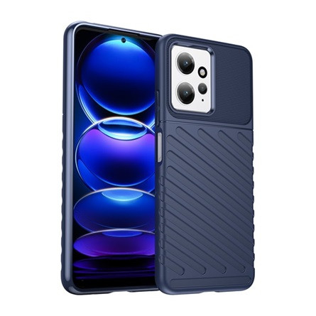 Gigapack Redmi Note 12 4G Gigapack Szilikon telefonvédő ütésállóság, dombor minta, SÖTÉTKÉK