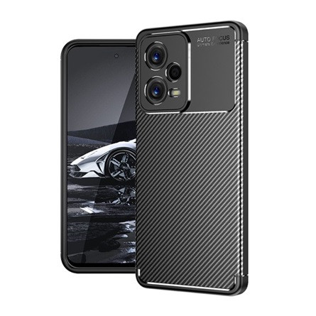 Gigapack Redmi Note 12 Pro 5G Gigapack Szilikon telefonvédő ütésállóság, karbon minta, FEKETE