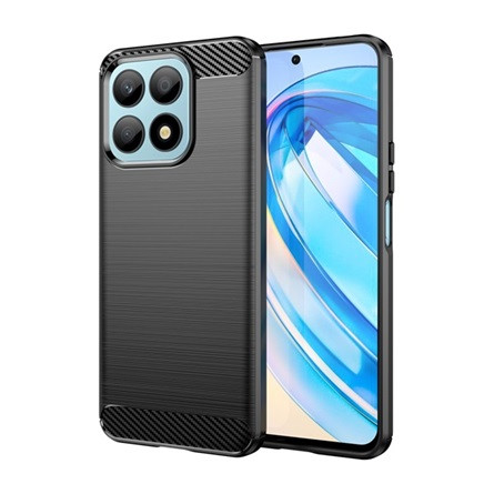 Gigapack Honor X8a GIGAPACK szilikon telefonvédő ütésállóság, karbon minta, FEKETE