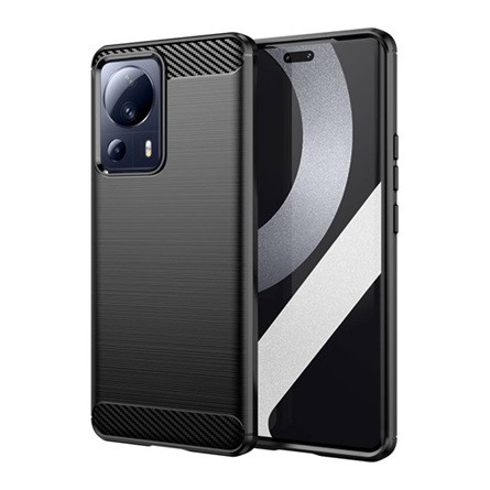 Gigapack Xiaomi 13 Lite Gigapack szilikon telefonvédő ütésállóság, karbon minta, FEKETE