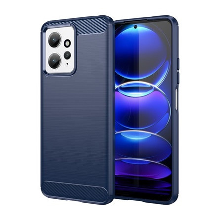 Gigapack Redmi Note 12 4G Gigapack Szilikon telefonvédő ütésállóság, karbon minta, SÖTÉTKÉK