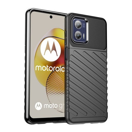 Gigapack Motorola Moto G73 Gigapack szilikon telefonvédő ütésállóság, dombor minta, FEKETE