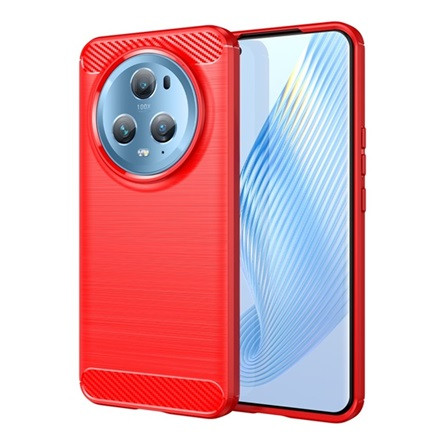 Gigapack Honor Magic5 Pro 5G Gigapack szilikon telefonvédő ütésállóság, karbon minta, PIROS