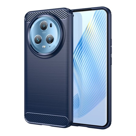 Gigapack Honor Magic5 Pro 5G Gigapack szilikon telefonvédő ütésállóság, karbon minta, SÖTÉTKÉK