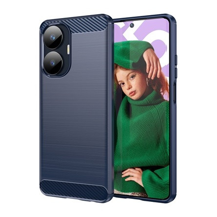 Gigapack Realme C55 Gigapack szilikon telefonvédő ütésállóság, karbon minta, SÖTÉTKÉK