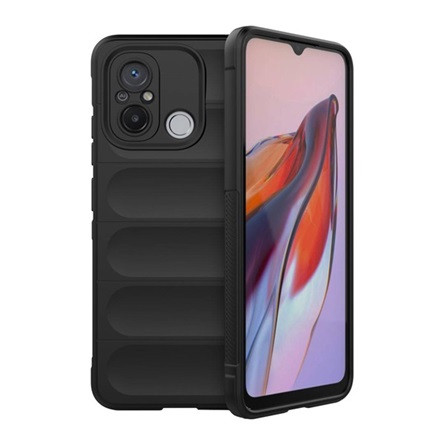 Gigapack Redmi 12C Gigapack Szilikon telefonvédő ütésállóság, 3D, FEKETE