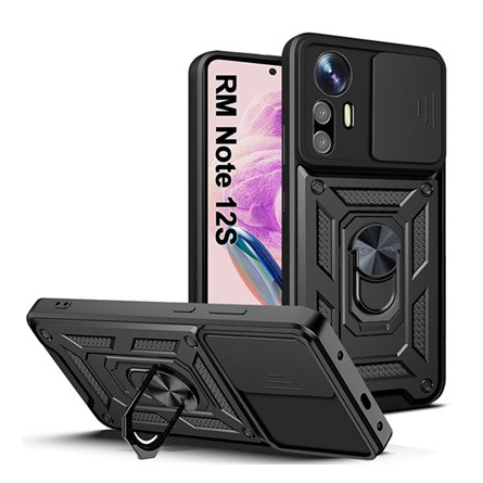Gigapack Redmi Note 12S GIGAPACK Defender szilikon telefonvédő ütésállóság, kameravédő, FEKETE