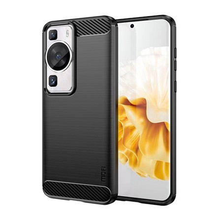 Mofi Huawei P60 Pro MOFI szilikon telefonvédő ütésállóság, karbon minta, FEKETE