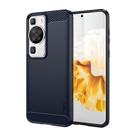 Mofi Huawei P60 Pro MOFI szilikon telefonvédő ütésállóság, karbon minta, SÖTÉTKÉK