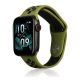 Gigapack Apple Watch Series 10 46mm Gigapack Pótszíj egyedi méret, légáteresztő, SÖTÉTZÖLD/FEKETE