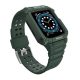 Gigapack Apple Watch Series 9 41mm Gigapack Pótszíj egyedi méret, ütésállóság + szilikon keret, SÖTÉTZÖLD