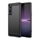 Gigapack Sony Xperia 1 V Gigapack szilikon telefonvédő ütésállóság, karbon minta, FEKETE
