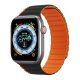 Dux Ducis Apple Watch Series 10 42mm DUX DUCIS pótszíj egyedi méret, mágneses, FEKETE/NARANCSSÁRGA