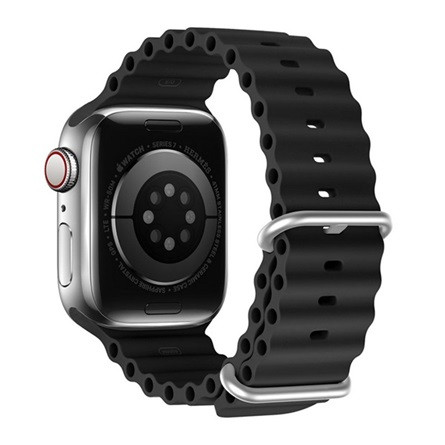 Dux Ducis Apple Watch Series 10 46mm DUX DUCIS pótszíj egyedi méret, hullám, FEKETE