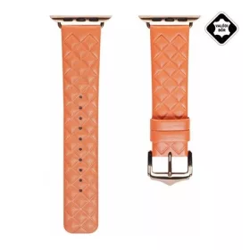   Dux Ducis Apple Watch Series 10 42mm DUX DUCIS pótszíj egyedi méret, 3D rombusz, NARANCSSÁRGA