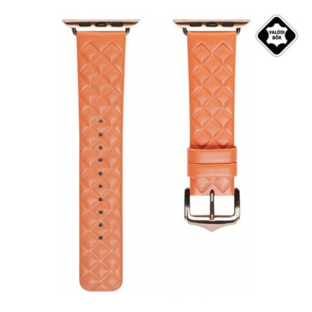 Dux Ducis Apple Watch Series 10 42mm DUX DUCIS pótszíj egyedi méret, 3D rombusz, NARANCSSÁRGA
