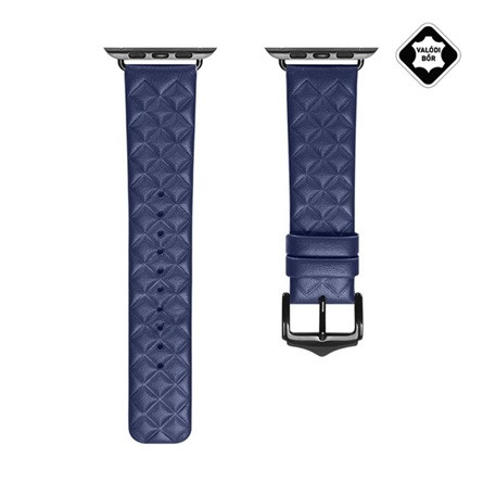 Dux Ducis Apple Watch Series 10 42mm DUX DUCIS pótszíj egyedi méret, 3D rombusz, SÖTÉTKÉK
