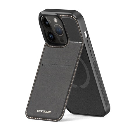 Dux Ducis iPhone 14 Pro DUX DUCIS RAFI MAG szilikon telefonvédő kitámasztó, MagSafe, FEKETE