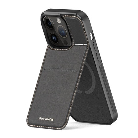 Dux Ducis iPhone 14 Pro Max DUX DUCIS RAFI MAG szilikon telefonvédő kitámasztó, MagSafe, FEKETE