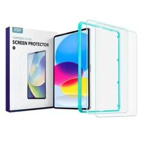   Esr IPAD 10.9 (2022) ESR képernyővédő üveg 2db 2.5D, 9H + segédkeret, ÁTLÁTSZÓ