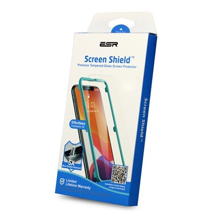 Esr iPhone 14 Pro Max ESR SCREEN SHIELD képernyővédő üveg 2.5D, 9H + segédkeret, ÁTLÁTSZÓ