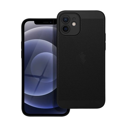 Gigapack iPhone 12 Pro GIGAPACK Műanyag telefonvédő légáteresztő, kameravédő, FEKETE